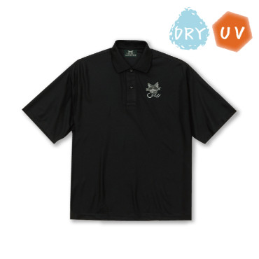 寬鬆Polo Shirt [黑超貓] F・黑色