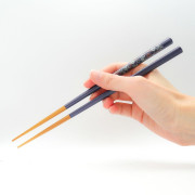 彩繪筷子[山茶花]・海軍藍